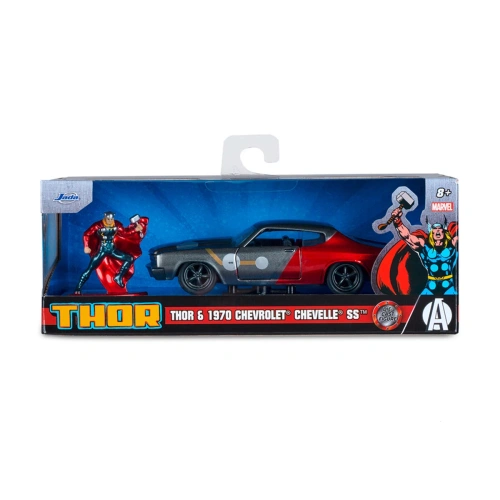 Детска кола с фигура Marvel Тор 1970 Chevy Chevelle 1:32 PAT66722