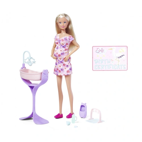 Кукла Бременна Стефи с растящ корем и бебе Hello Baby PAT66804