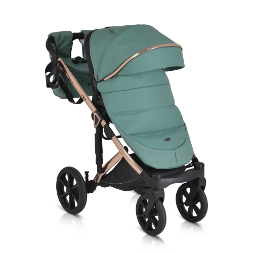 Бебешка комбинирана количка 3 в 1 Eggo Emerald-Blue PAT66913