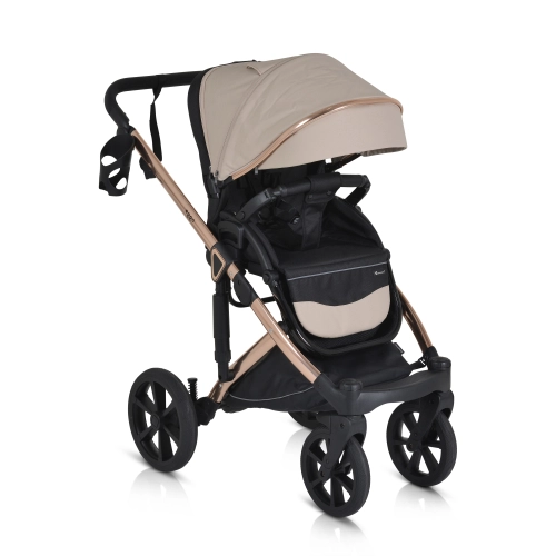 Бебешка бежова комбинирана количка 3 в 1 Eggo Sand-Beige PAT66914