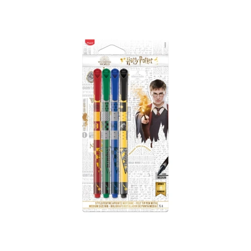 Комплект 4 цвята детски тънкописци Harry Potter 0.8 мм PAT67014