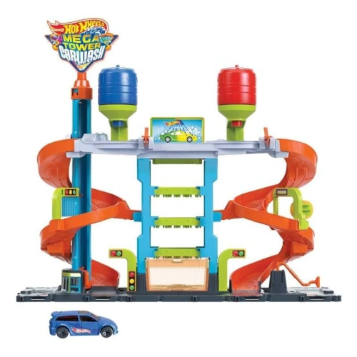 Детска писта за игра Hot Wheels City Мега Автомивка PAT67032