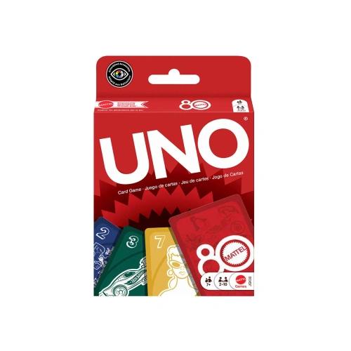 Детски карти за игра UNO 80 години Mattel PAT67092