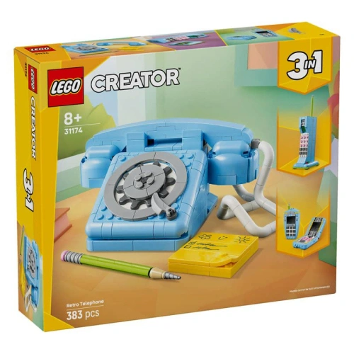 Детски занимателен конструктор Creator 3 в 1 Ретро телефон PAT67144
