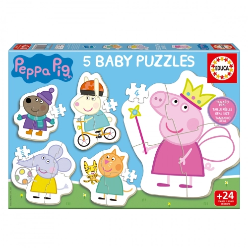 Комплект 5 броя прогресивни детски пъзела Peppa Pig PAT67256