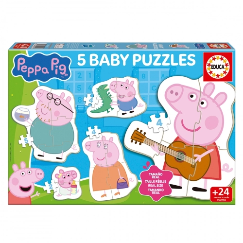 Комплект 5 броя детски прогресивни пъзела Peppa Pig PAT67257
