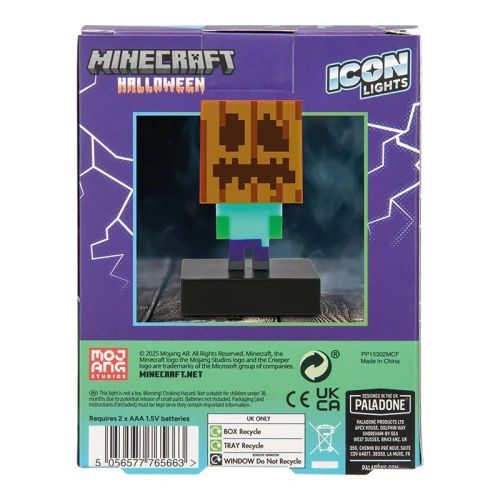 Детска лампа Minecraft Zombie Jack O Lantern Icon PAT67326