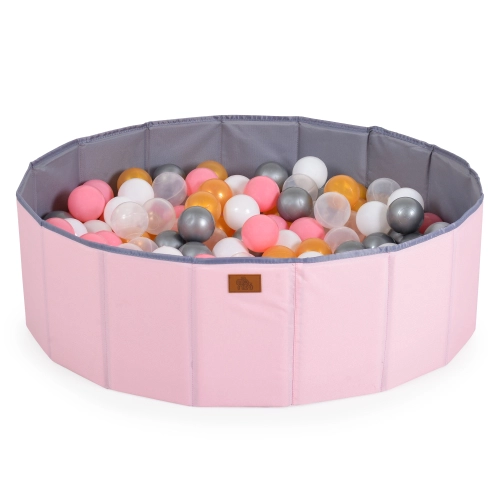Бебешки розов сгъваем басейн с 90бр. топки Melo PAT67385