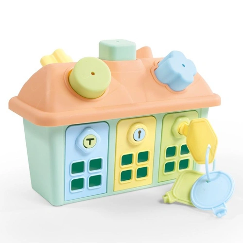 Образователна играчка Къща сортер Happy House Пастел PAT67451