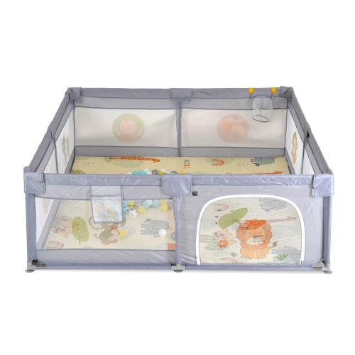 Бебешка сива кошара GameZone 150*200 с аксесоари PAT67859