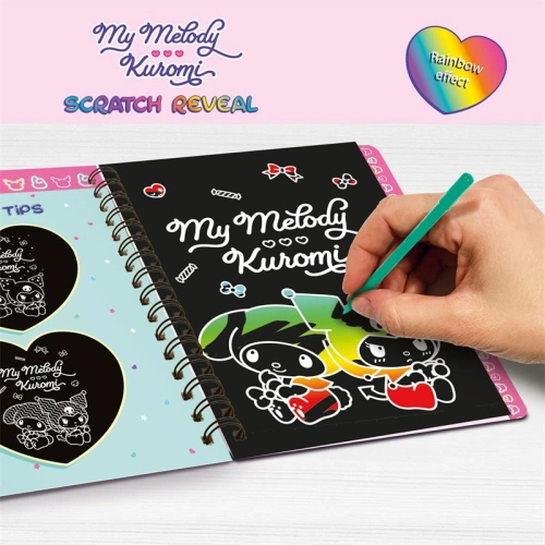 Творчески сет My Melody & Kuromi Scratch Reveal Скречбук PAT67891 Творчески сет My Melody & Kuromi Scratch Reveal Скречбук PAT67891