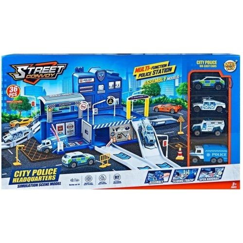 Детски игрален комплект Полицейско Управление с 4 Коли PAT67975