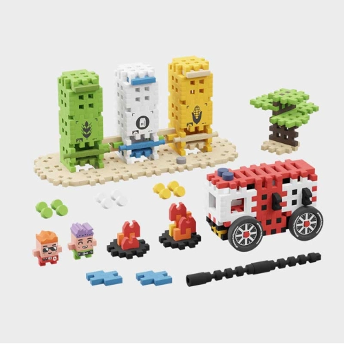 Мини вафлен конструктор Акция - гасене на пожар 148 части PAT68138