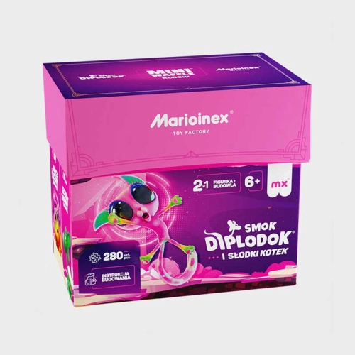 Детски мини вафлен конструктор Диплодок и котенце 280 части PAT68140