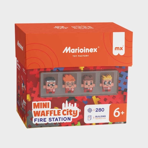 Детски мини вафлен конструктор Пожарна станция 280 части PAT68142