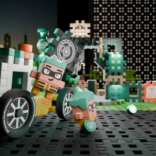 Детски мини вафлен конструктор Банков обир 148 части PAT68145