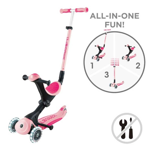 Детска тротинетка Go Up Deluxe Lights Пастелно Розова PAT68163