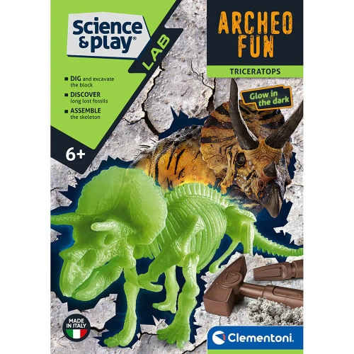 Детски комплект за игра Разкрий Скелет Динозавър Triceratops PAT68298