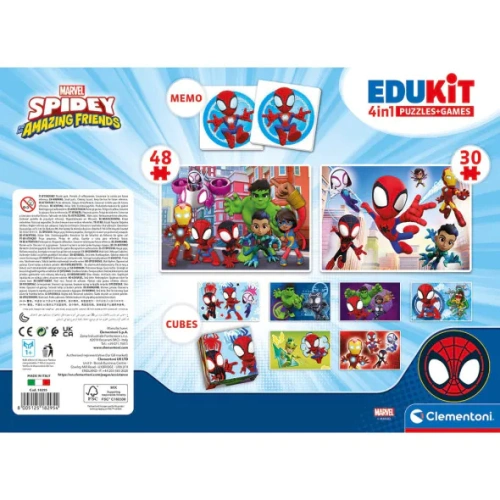 Сет 4  детски пъзела + Игри Spidey and His Amazing Friends PAT68303