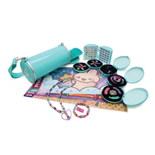 Цилиндър Чанта с 3 джъмбо стикера и елемнти за бижута PAT68313