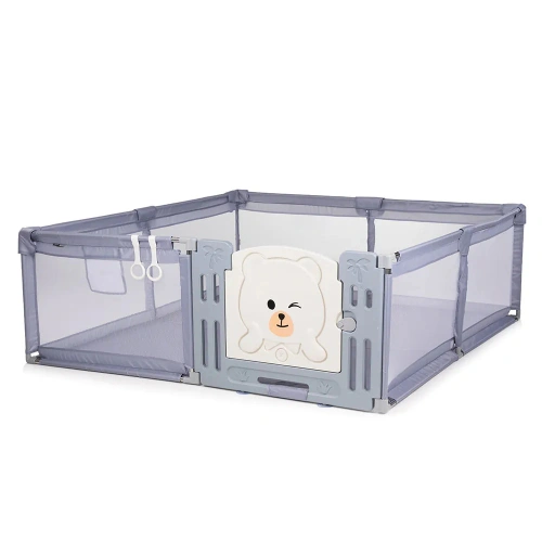 Детска сива кошара с врата за игра Amico 180/200cm PAT68335