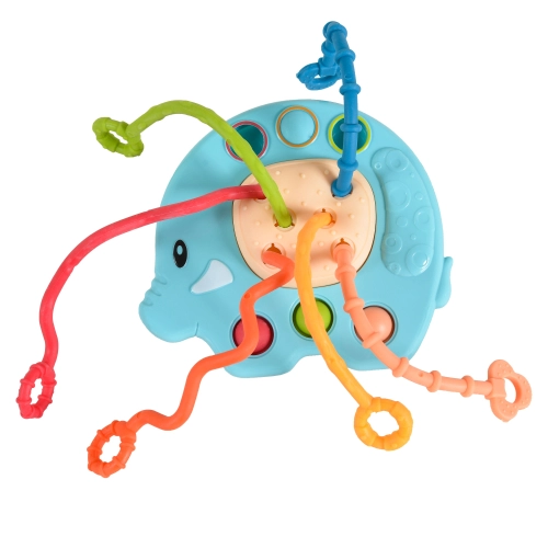 Бебешка сензорна играчка Elephant 2890-blue PAT68394