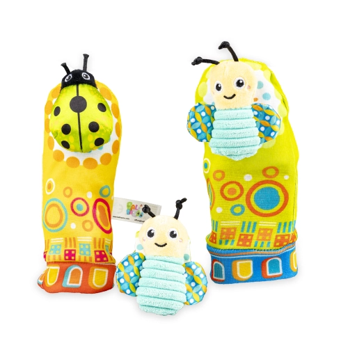 Бебешки дрънкалки чорапи Green Beetle Bee 82624 PAT68518