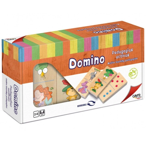 Бебешка образователна игра Дървено Домино PAT68573