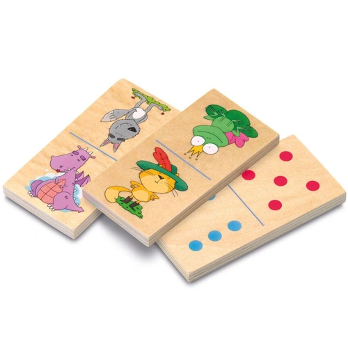 Бебешка образователна игра Дървено Домино PAT68573