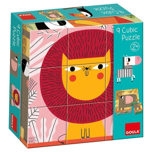 Детски картонени кубчета Животни 9 броя PAT68662