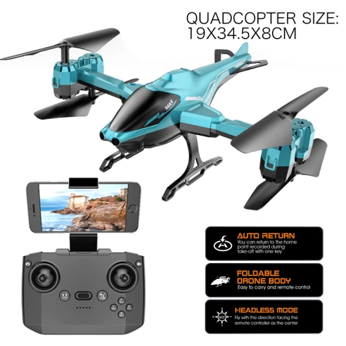 Син дрон с камера, сензори за препятствия и режим без глава PAT68746