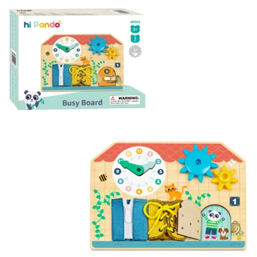 Детска играчка Активна дъска Бизиборд Къща с часовник PAT68748