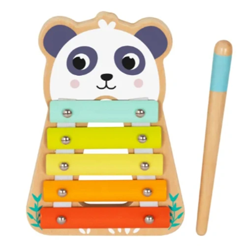 Бебешки музикален инструмент Дървен ксилофон Панда PAT68757