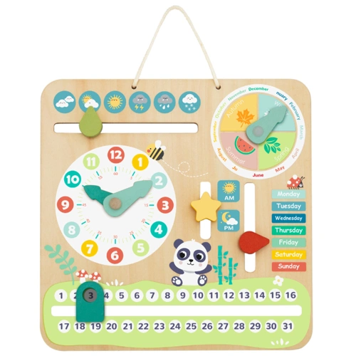 Бебешка дървена образователна играчка Моят първи календар PAT68760
