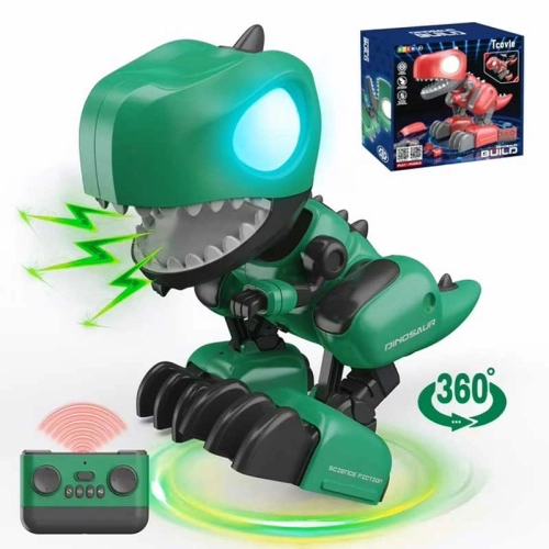 Интерактивен сглобяем динозавър Дино с RC в зелен цвят PAT68805