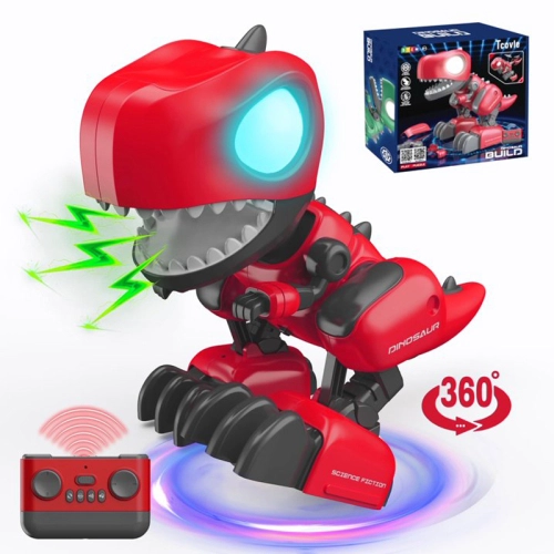 Интерактивен сглобяем динозавър Дино с RC в червен цвят PAT68806