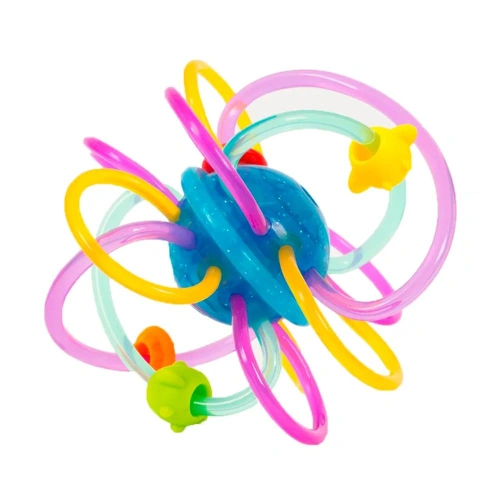 Бебешка силиконова гризалка Рингове с мъниста PAT68814