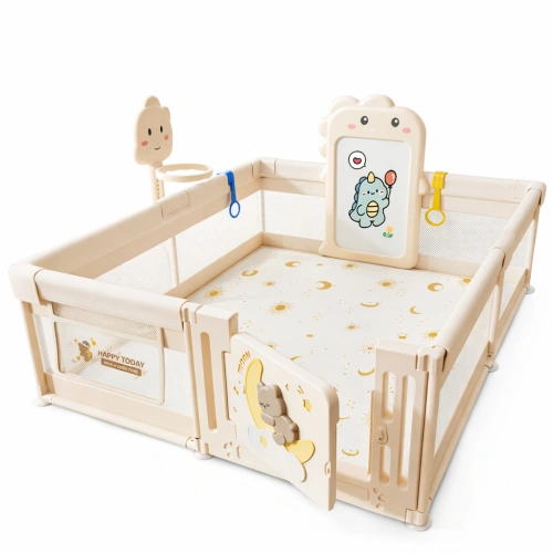 Бебешка ограда Forest Animals – Cream магнитна дъска и кош PAT68819