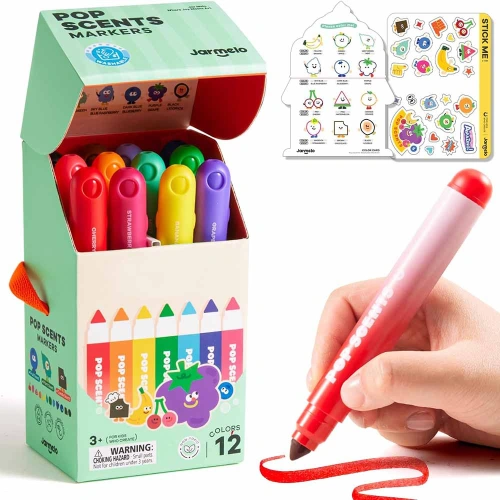 Комплект 12 цвята детски ароматизирани маркери Плодчета PAT68823