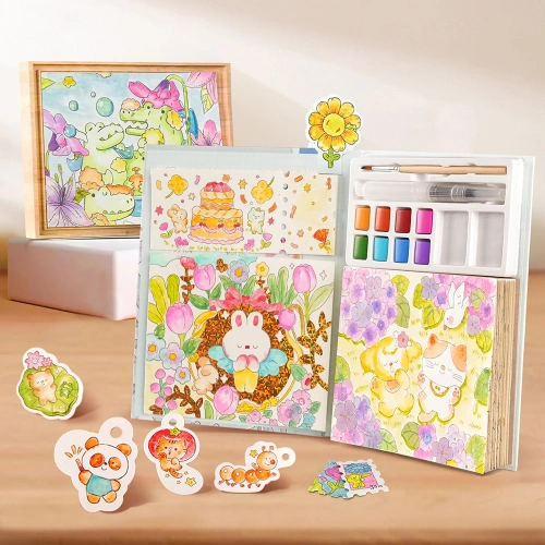 Детска книжка за оцветяване с водни бои Домашни любимци PAT68831