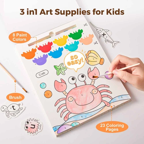 Детска книжка за оцветяване с водни бои Морско приключение PAT68834