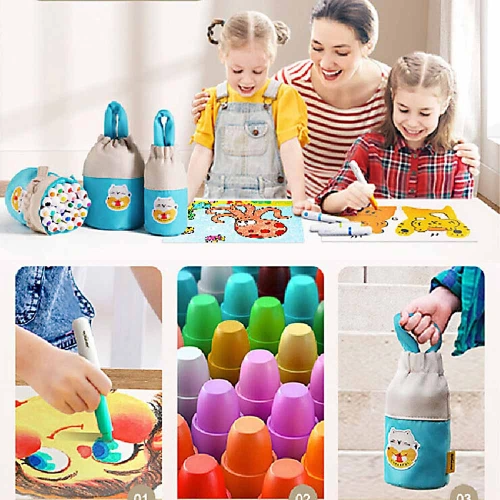 Миещи се пастели с дръжки за бебета в текстилна торбичка PAT68874