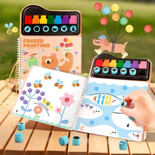 Детска книжка за рисуване с пръсти и печати PAT68882