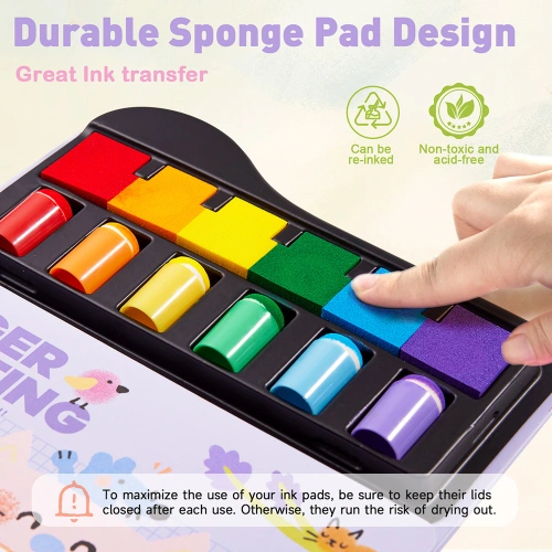 Детски комплект с тампони и шаблони Рисуване с пръсти PAT68883