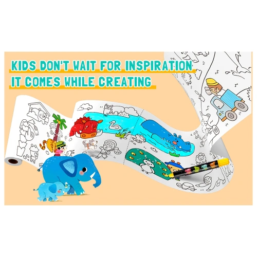 Руло стикер за оцветяване Истории с животни 40 см x 3 м PAT68884