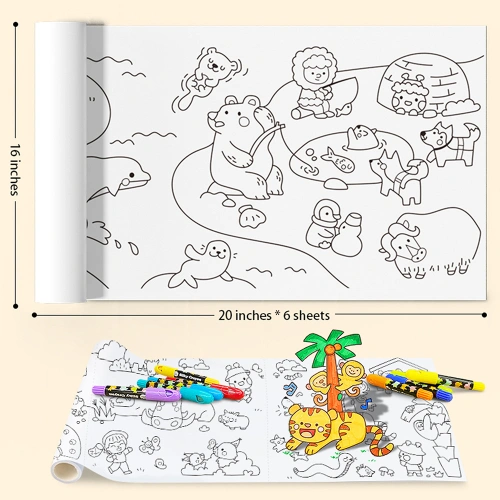 Руло стикер за оцветяване Истории с животни 40 см x 3 м PAT68884