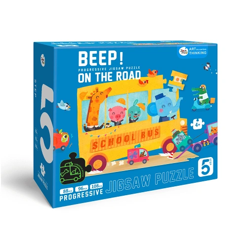 Комплект три прогресивни детски пъзела На пътя PAT68894