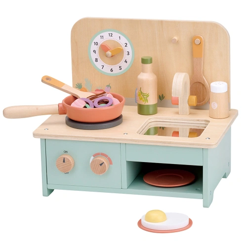 Детска настолна дървена кухня с аксесоари PAT68924