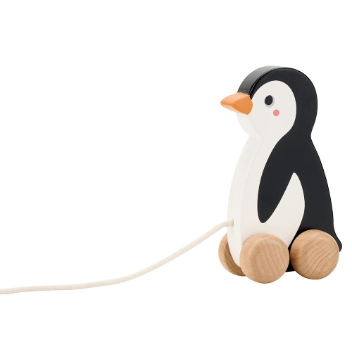 Бебешка дървена играчка за дърпане Пингвинче PAT68932