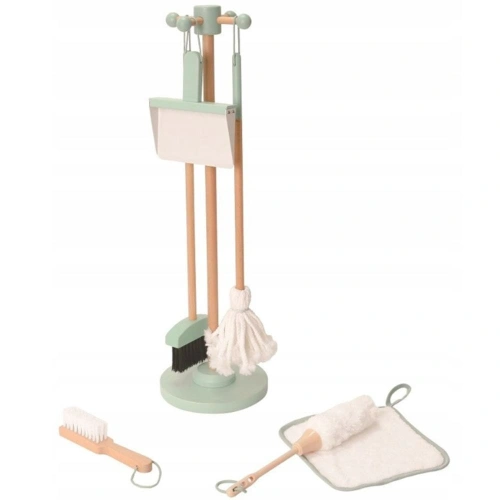 Детски дървен комплект за почистване със стойка PAT68933